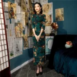 kf-S664ed63270df4be1a82a715b40ab4c8eR-Old-Shanghai-Green-Slim-Cheongsam-Spring-Summer-2024-New-Vintage-Chinese-Style-Temperament-Young-Girl-Short