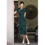 kf-Sade884bc61424116af68c85bb29e82b18-Chinese-Vintage-Cheongsam-Dark-Green-Improved-Retro-Republican-Elegant-Slim-Long-Dress-Qipao-Traditional-Clothing-for