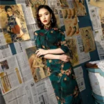 kf-S664ed63270df4be1a82a715b40ab4c8eR-Old-Shanghai-Green-Slim-Cheongsam-Spring-Summer-2024-New-Vintage-Chinese-Style-Temperament-Young-Girl-Short