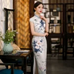 kf-S38d73cfa7afe4bff88793e978e728ad4A-Spring-Summer-New-Women-Short-Sleeve-Qipao-Print-Lady-Chinese-Traditional-Party-Dress-Female-Long-Fork